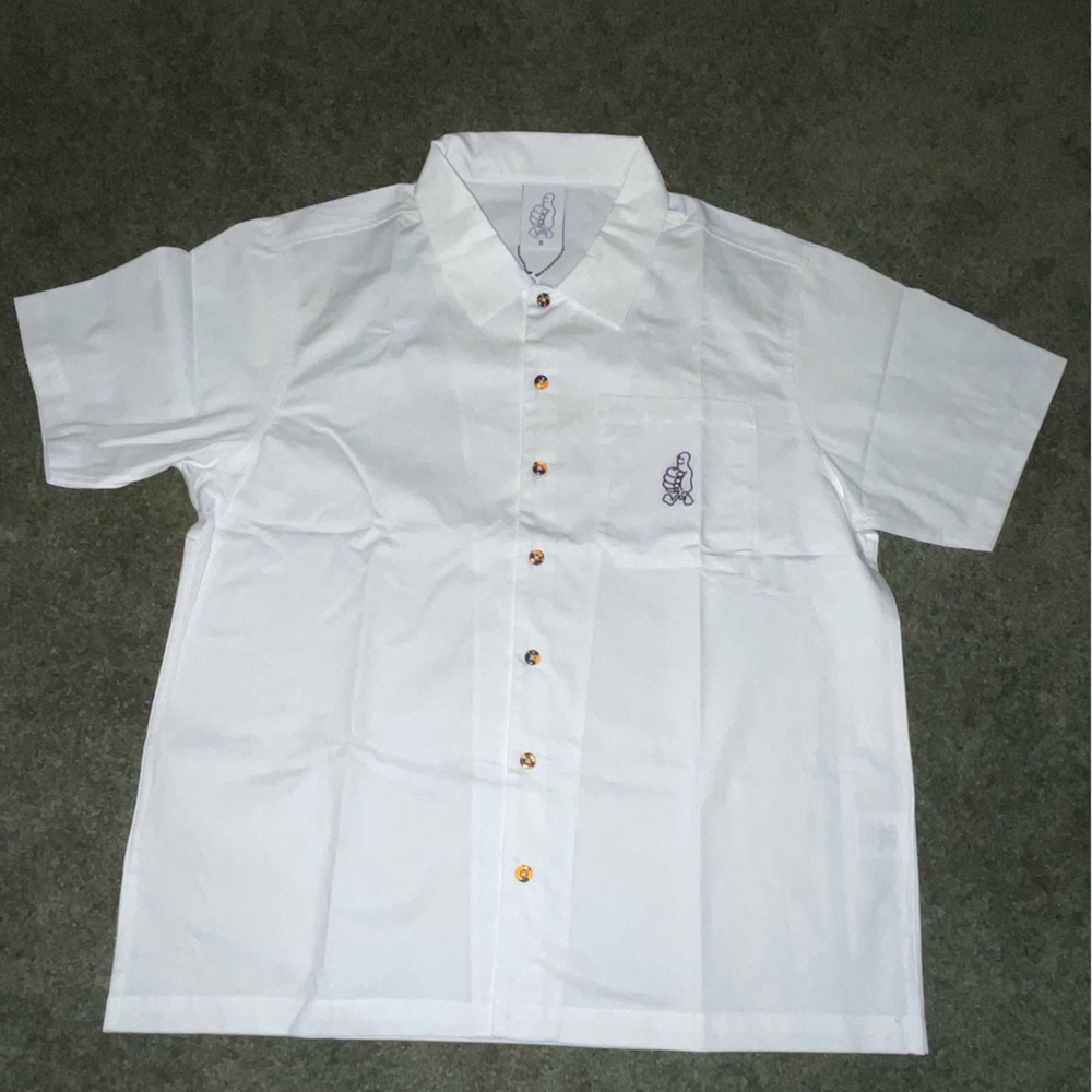 Rex Orange County white button up shirt